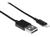 USB A 2.0 male to Lightning male kabel svart 2m USB-kablar