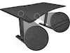 Svive Altair Gaming Desk matt svart med svarta sömmar Gaming desk