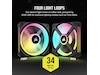 Corsair iCUE LINK QX120 RGB 120mm Fläkt (svart) Fläkt