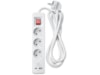 Andersson Strömförgrening 3x uttag och 2x USB 1,5m (vit) Förlängningskabel & förgrening