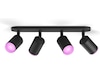 Philips Hue Fugato med 4 spotlights (svart) Taklampa