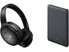 Bose QuietComfort trådlösa hörlurar, Over-Ear (svart) + powerbank Hörlurar