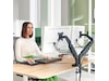 Leitz Ergo Monitorarm Dubbel, platsbesparande, 17"-32" skärmar Bord- & väggfäste