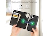 iiglo iPhone 16 Plus 2-i-1 Plånboksfodral (svart) Skydd