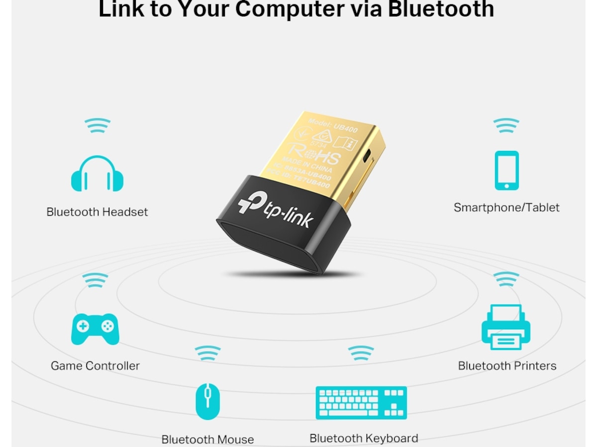 TP-Link UB400 Bluetooth 4.0 Adapter Nano (svart) Nätverkskort