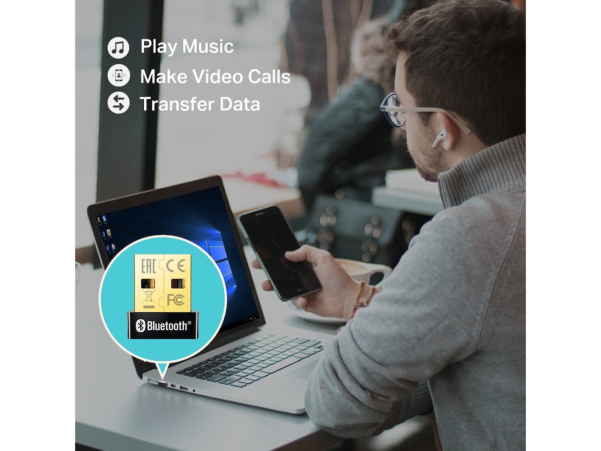 TP-Link UB400 Bluetooth 4.0 Adapter Nano (svart) Nätverkskort