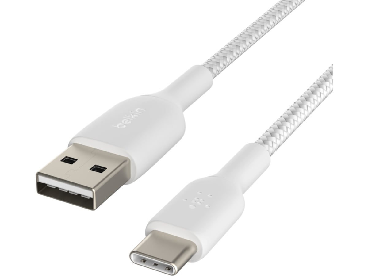 Belkin USB-A till USB-C kabel 1m (vit) USB-kablar