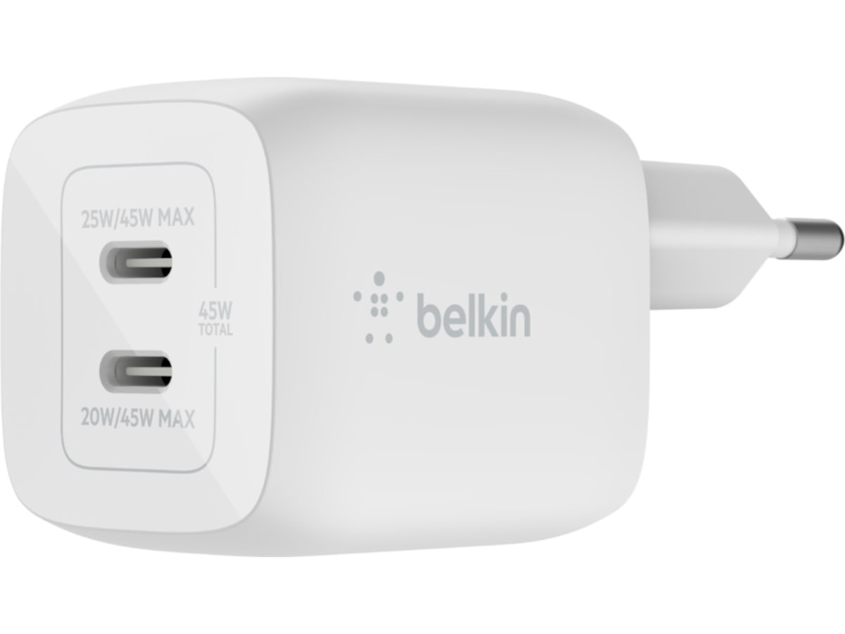 Belkin BOOST CHARGE 45W Väggladdare (vit) Mobilladdare