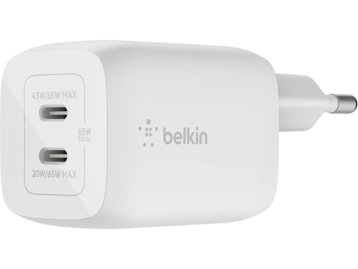 Belkin BOOST CHARGE 65W Väggladdare (vit) Mobilladdare