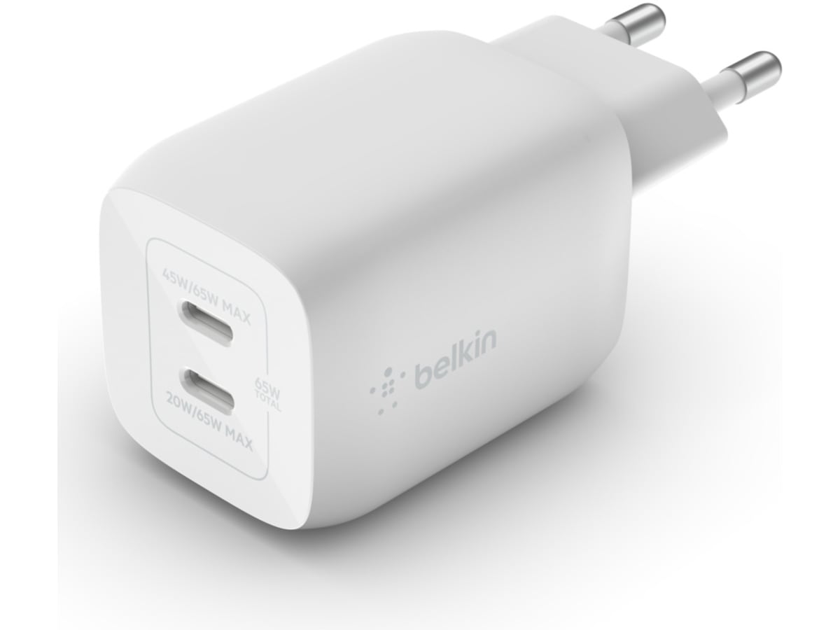 Belkin BOOST CHARGE 65W Väggladdare (vit) Mobilladdare