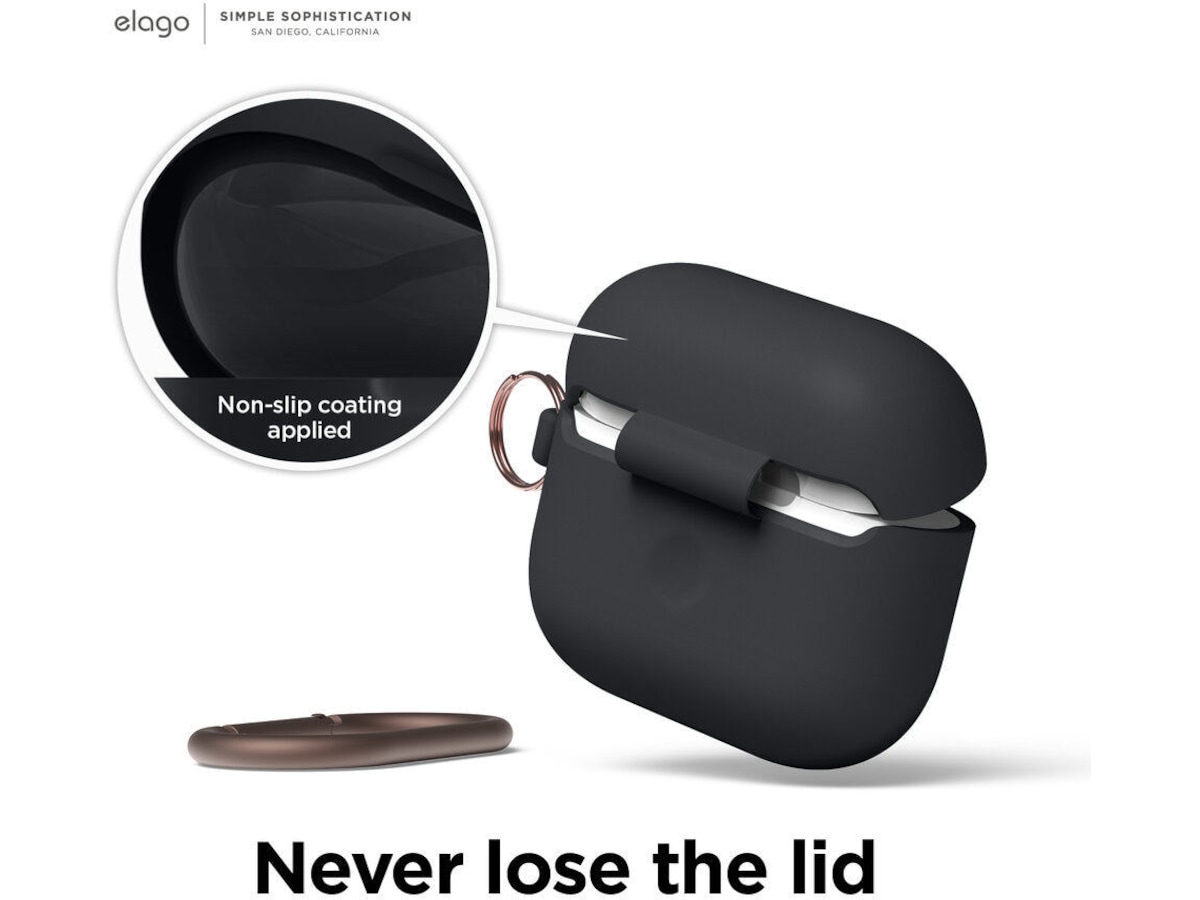 Elago Airpods 3 Silikonfodral med karbinhake (lavender gray) Tillbehör till hörlurar