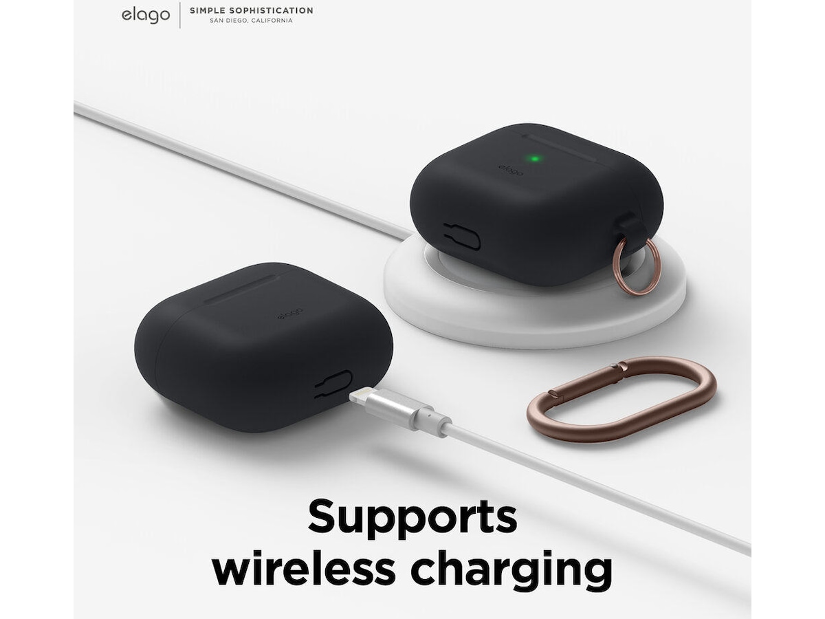 Elago Airpods 3 Silikonfodral med karbinhake (nightglow) Tillbehör till hörlurar