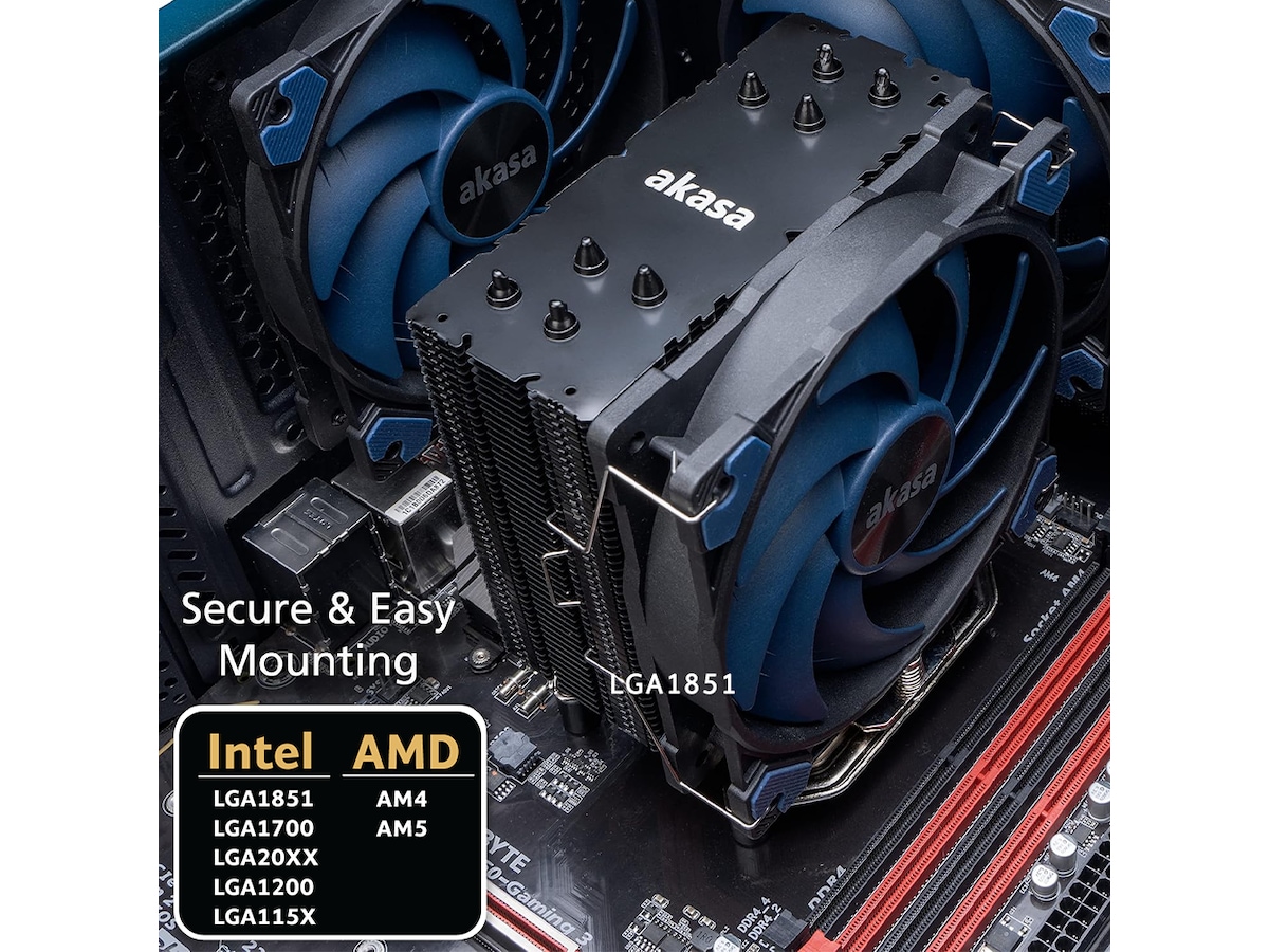 Akasa Alucia H4 Plus CPU kylare CPU - Luftkylning