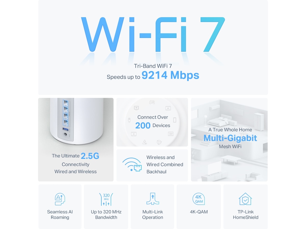 TP-Link Deco BE65 Wi-Fi 7 Mesh 3-pack Router