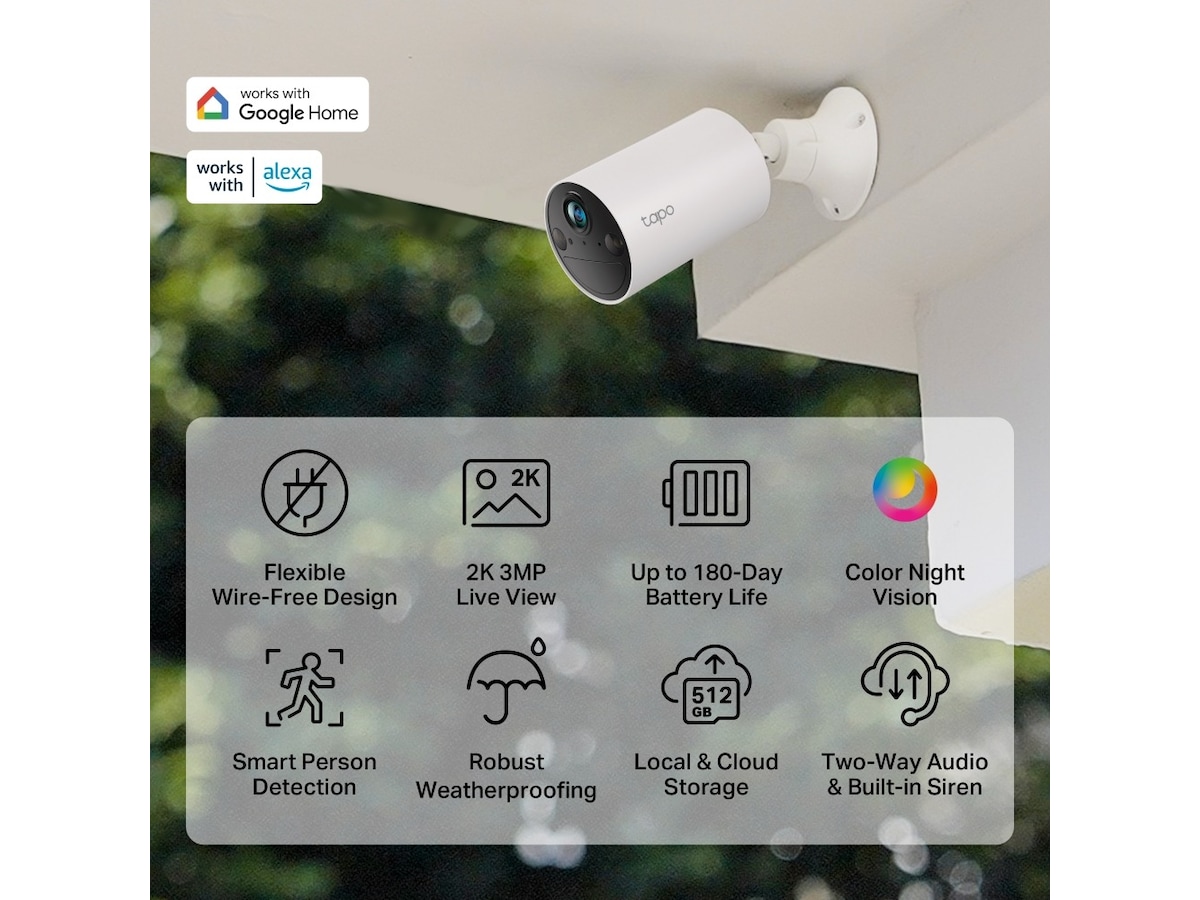 TP-Link Tapo C410 övervakningskamera utomhus 4-pack Övervakningskamera