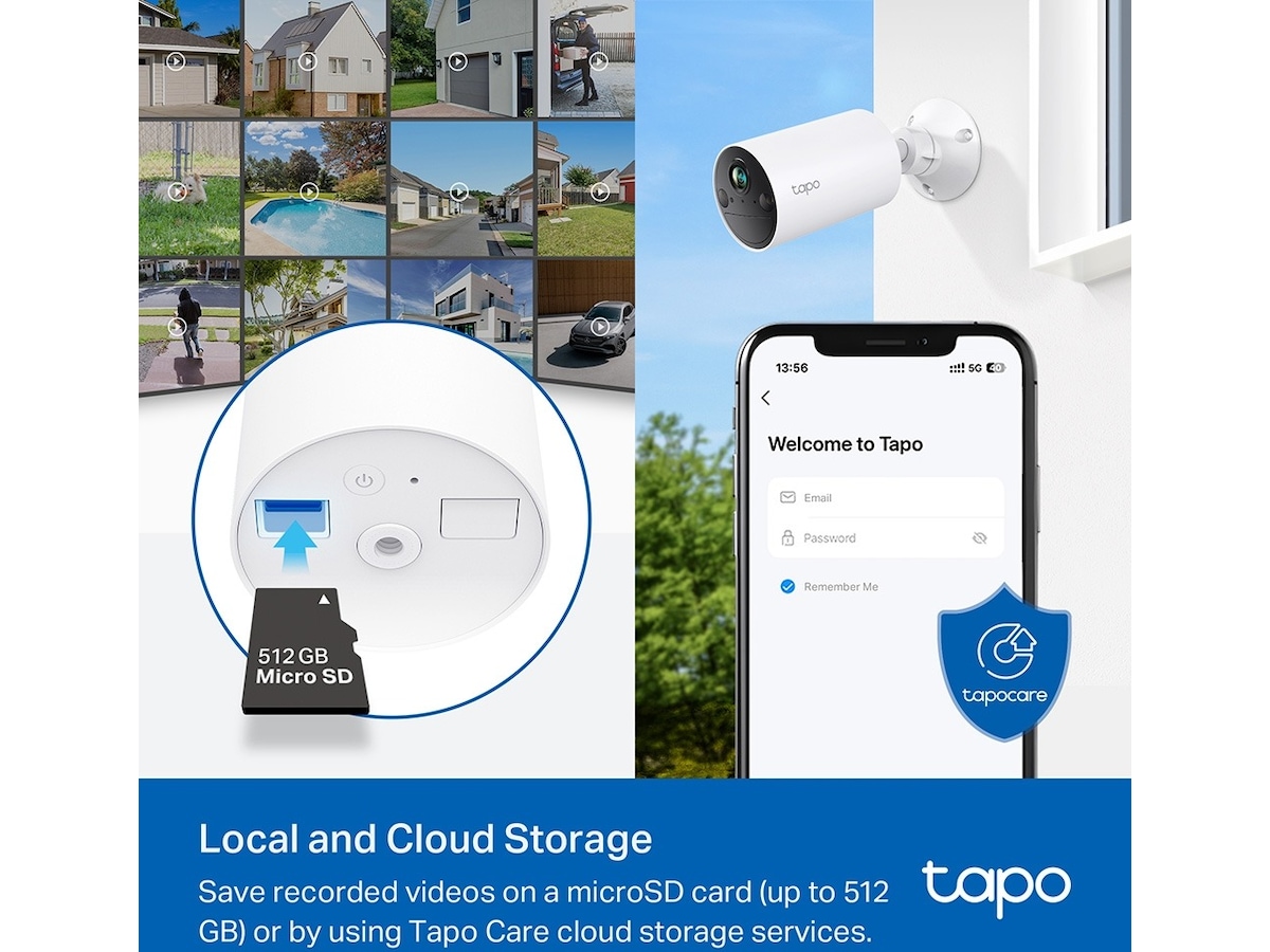 TP-Link Tapo C410 övervakningskamera utomhus 4-pack Övervakningskamera
