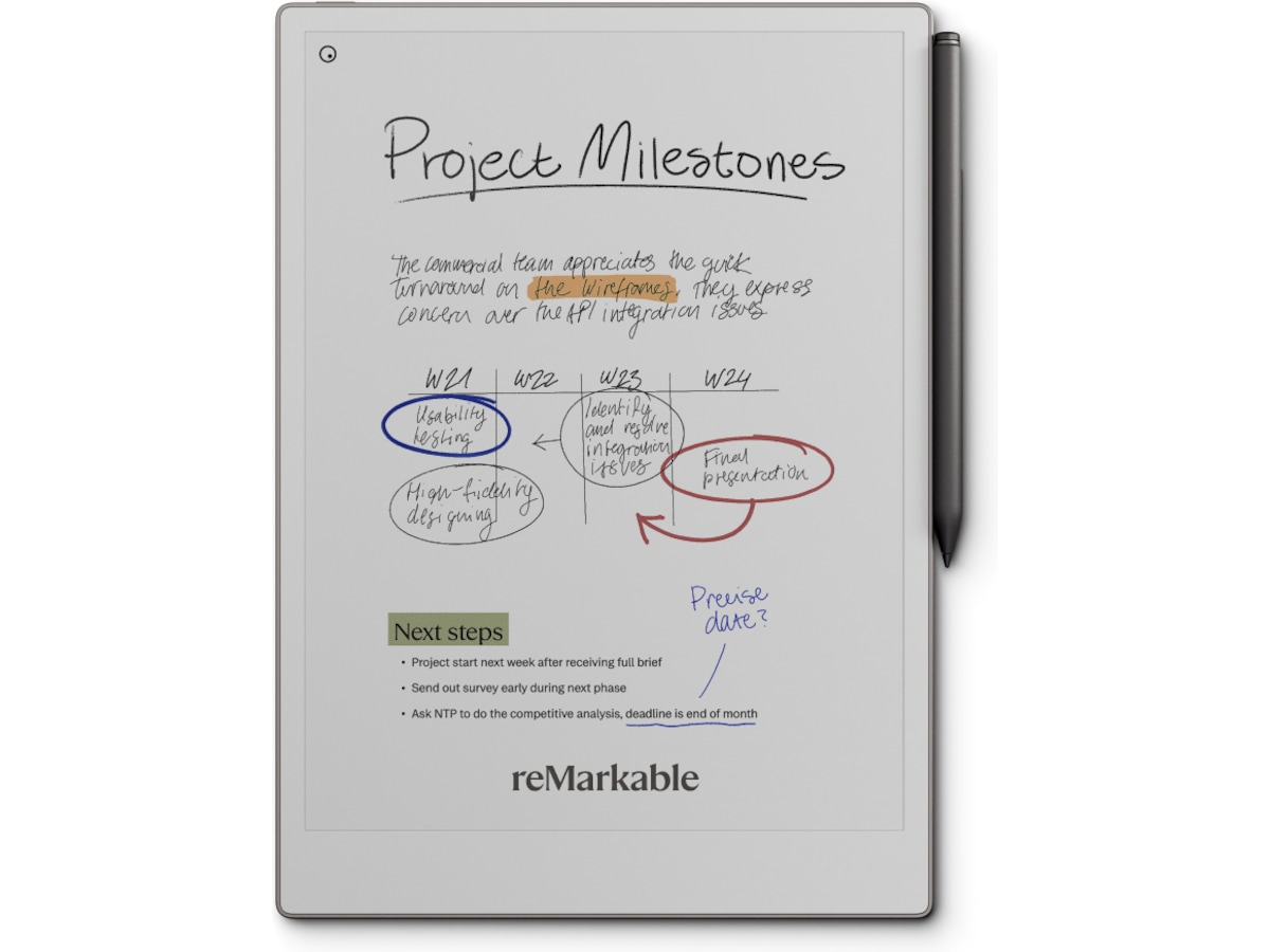 reMarkable Paper Pro 11,8" 64GB inkl. Marker Plus Digitala anteckningsblock och tillbehör
