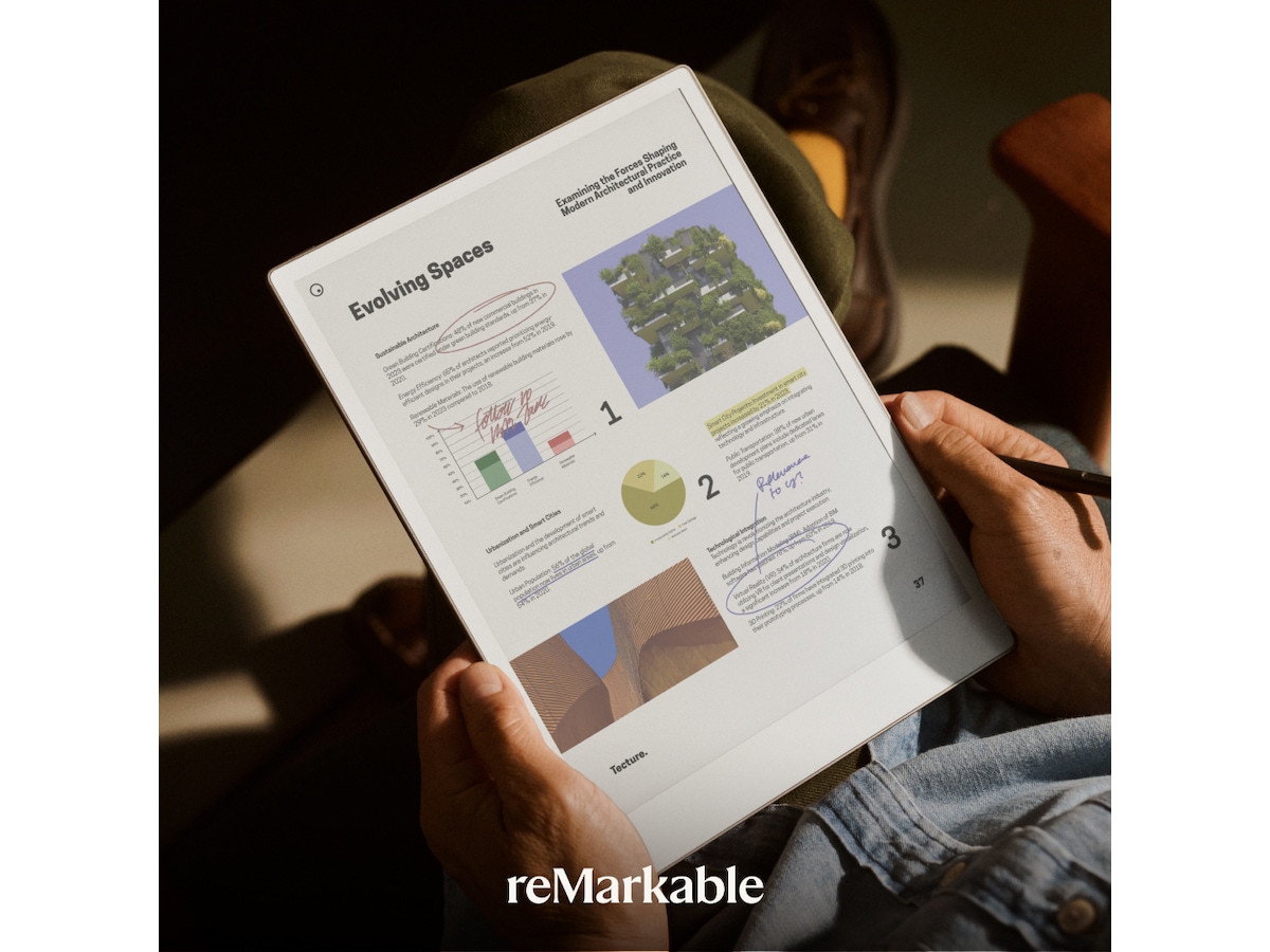 reMarkable Paper Pro 11,8" 64GB inkl. Marker Plus och Book Folio (basalt) Digitala anteckningsblock och tillbehör