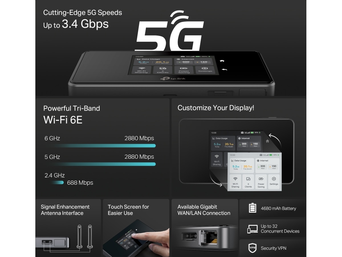 TP-Link M85505G 5G router Router