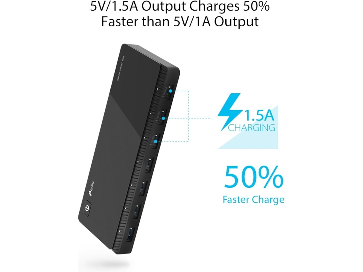 TP-Link UH700 USB 3.0 7-Port Hub Dockningsstation och USB-hub
