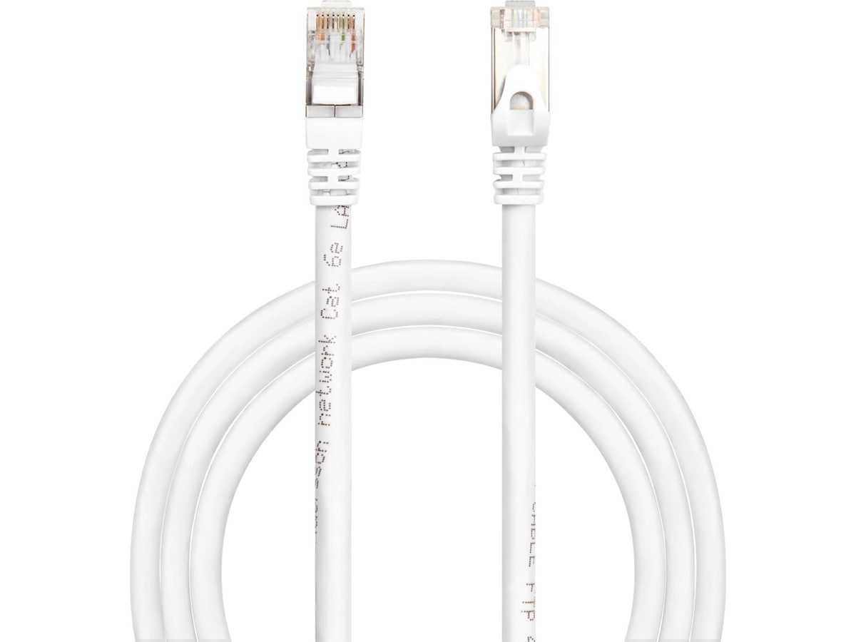 Nätverkskabel CAT6e 2m (vit) Nätverkskablar