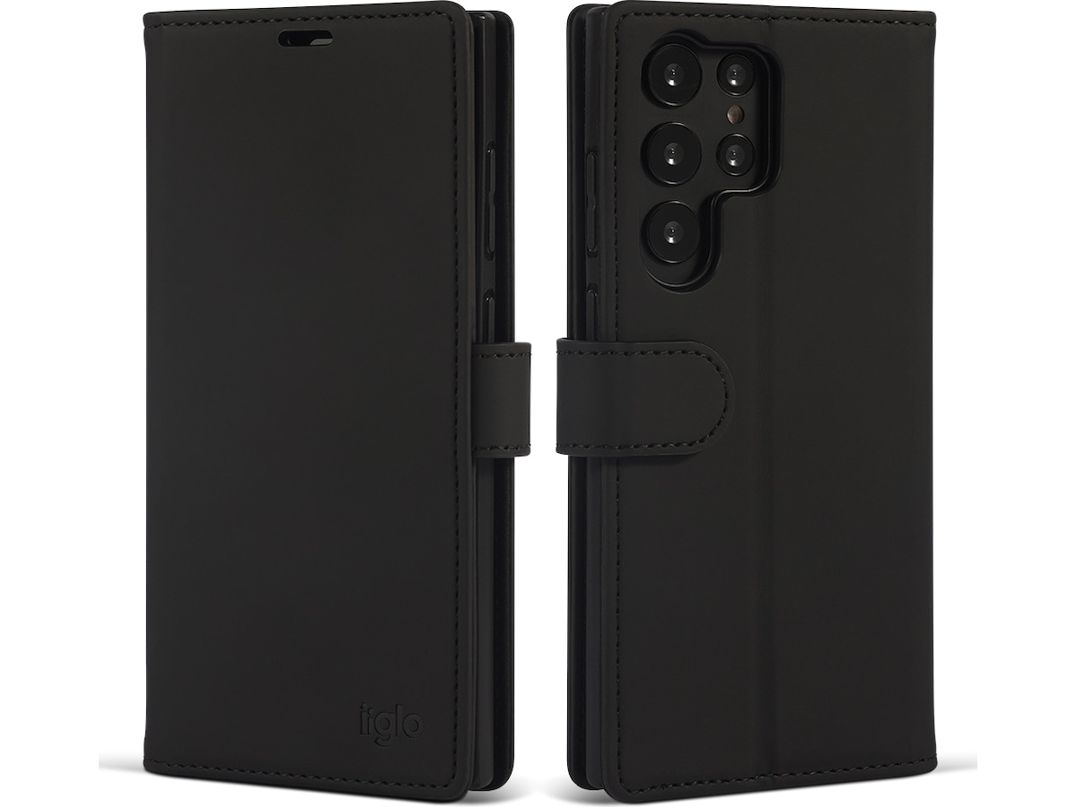 iiglo Galaxy S23 Ultra Plånboksfodral (svart) Skydd