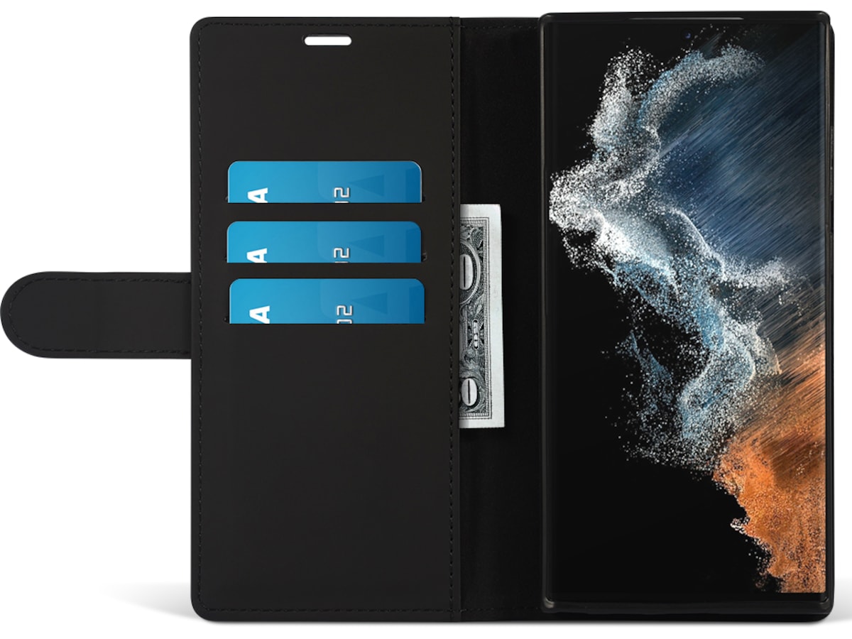 iiglo Galaxy S23 Ultra Plånboksfodral (svart) Skydd