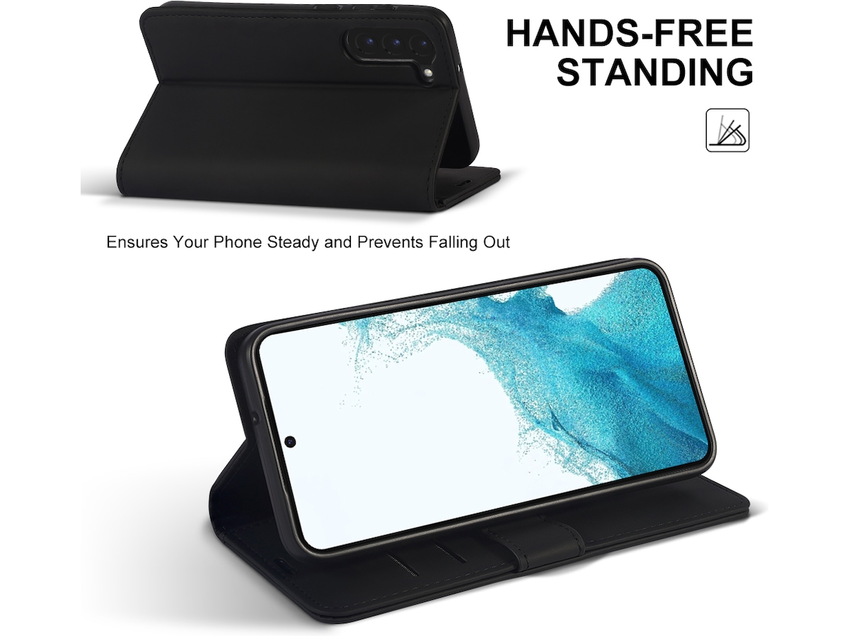 iiglo Galaxy S23+ Plånboksfodral (svart) Skydd