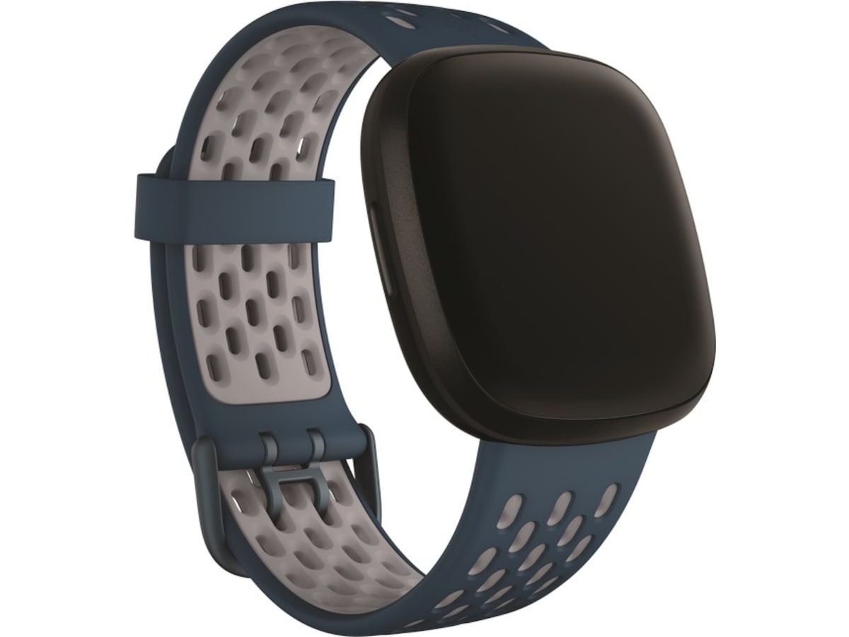 Fitbit silikon armband Sense/Versa 3 Small sapphire/grå Armband