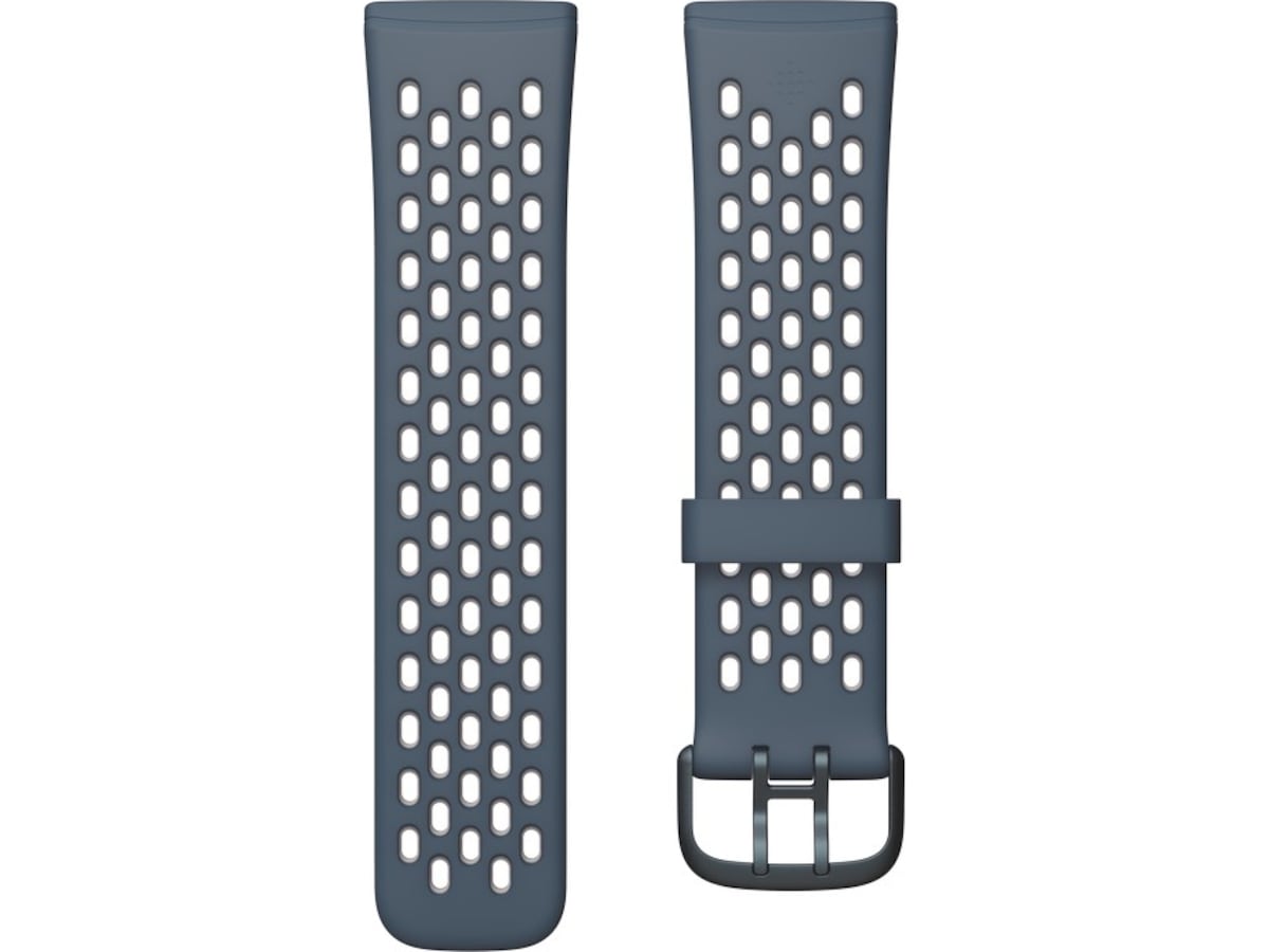 Fitbit silikon armband Sense/Versa 3 Large sapphire/grå