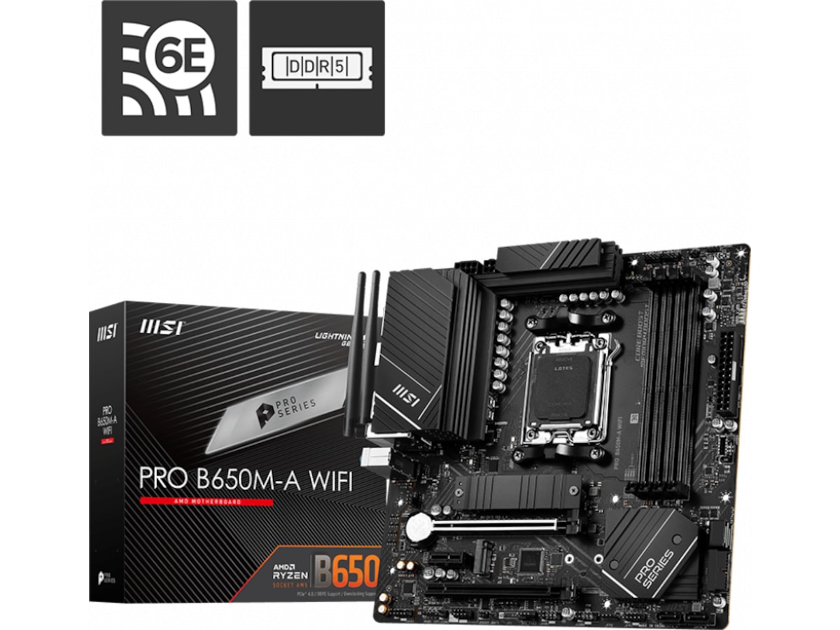 MSI PRO B650M-A WIFI Moderkort AMD Socket