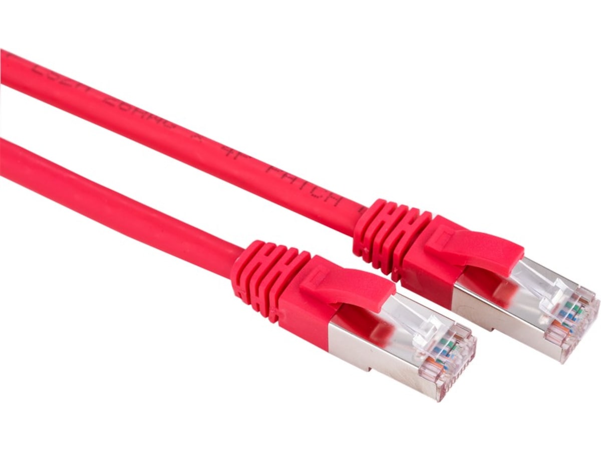 Nätverkskabel Cat6a röd 1m Nätverkskablar