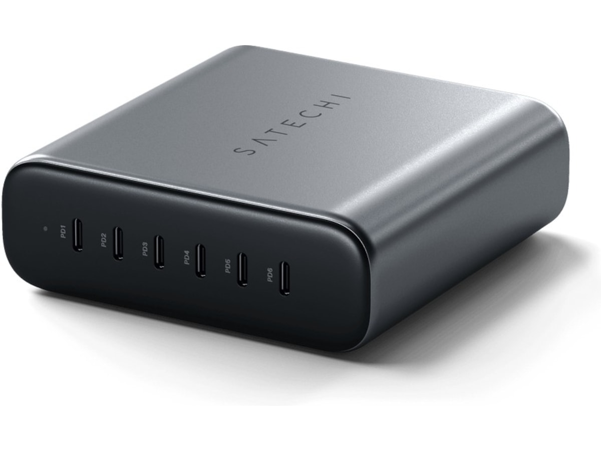 Satechi GaN 6Port 200W Laddstation (space gray) Mobilladdare