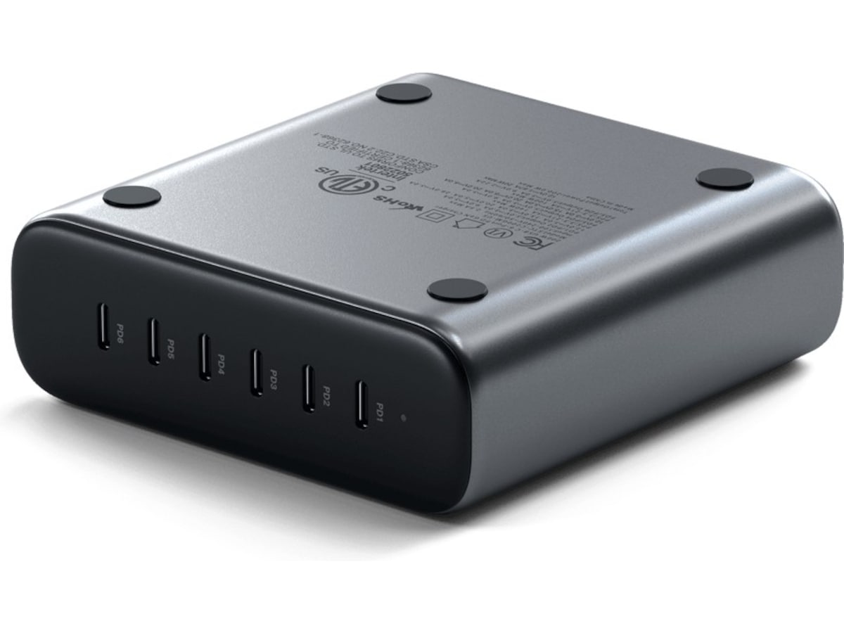 Satechi GaN 6Port 200W Laddstation (space gray) Mobilladdare