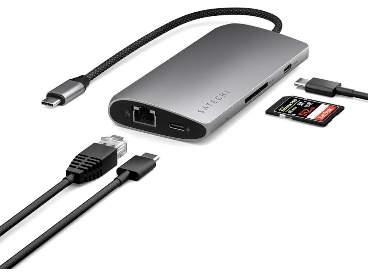 Satechi Multiport 8K Docking (space gray) Dockningsstation och USB-hub
