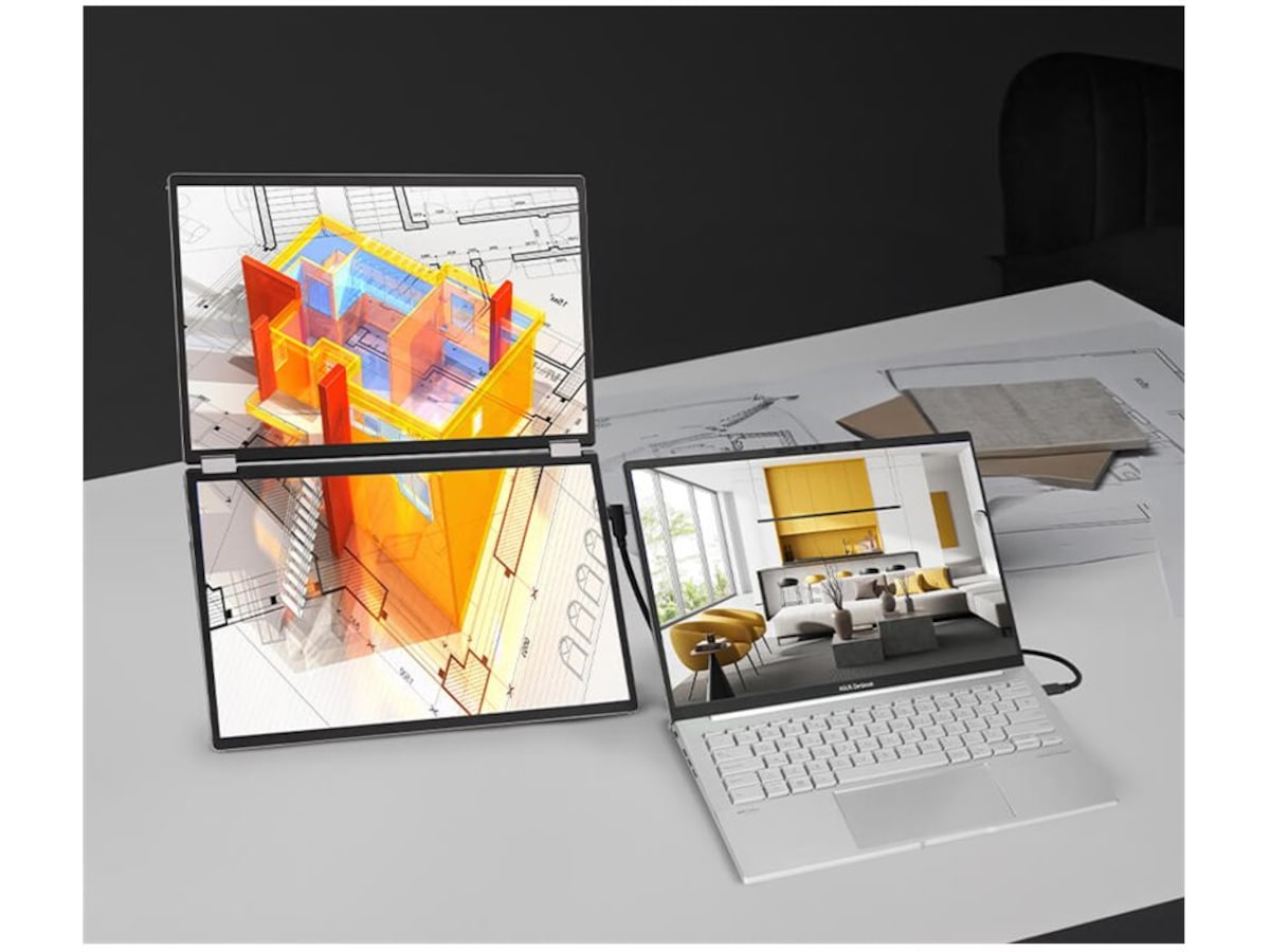 ASUS 14" ZenScreen Duo portable skärm MQ149CD Datorskärm