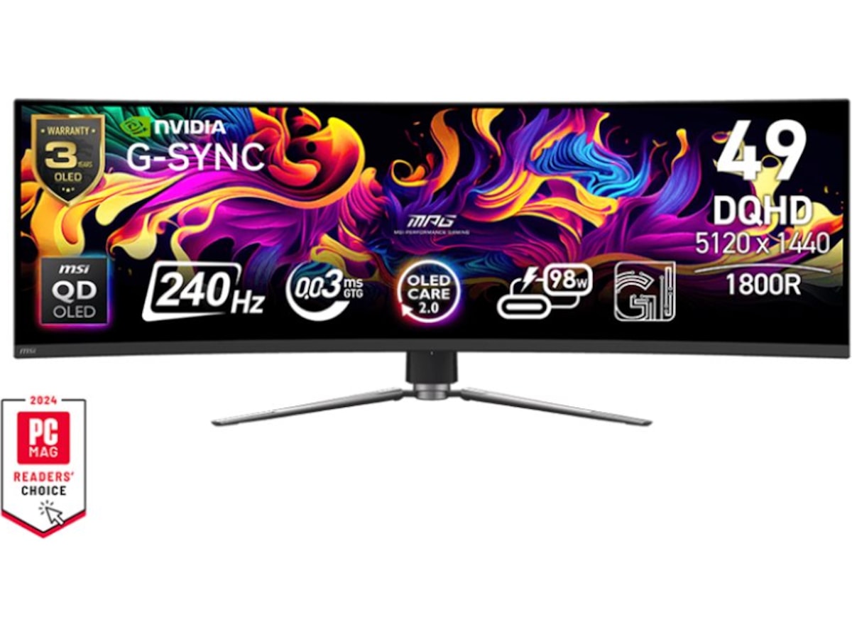 MSI 49" gamingskärm MPG 491CQPX Datorskärm