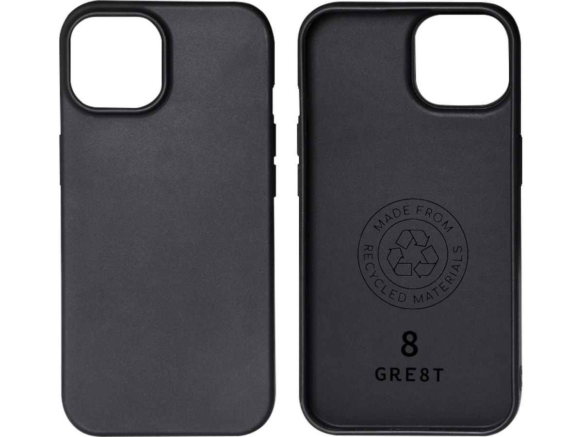 GRE8T iPhone 15 silikonskal (svart) Skydd