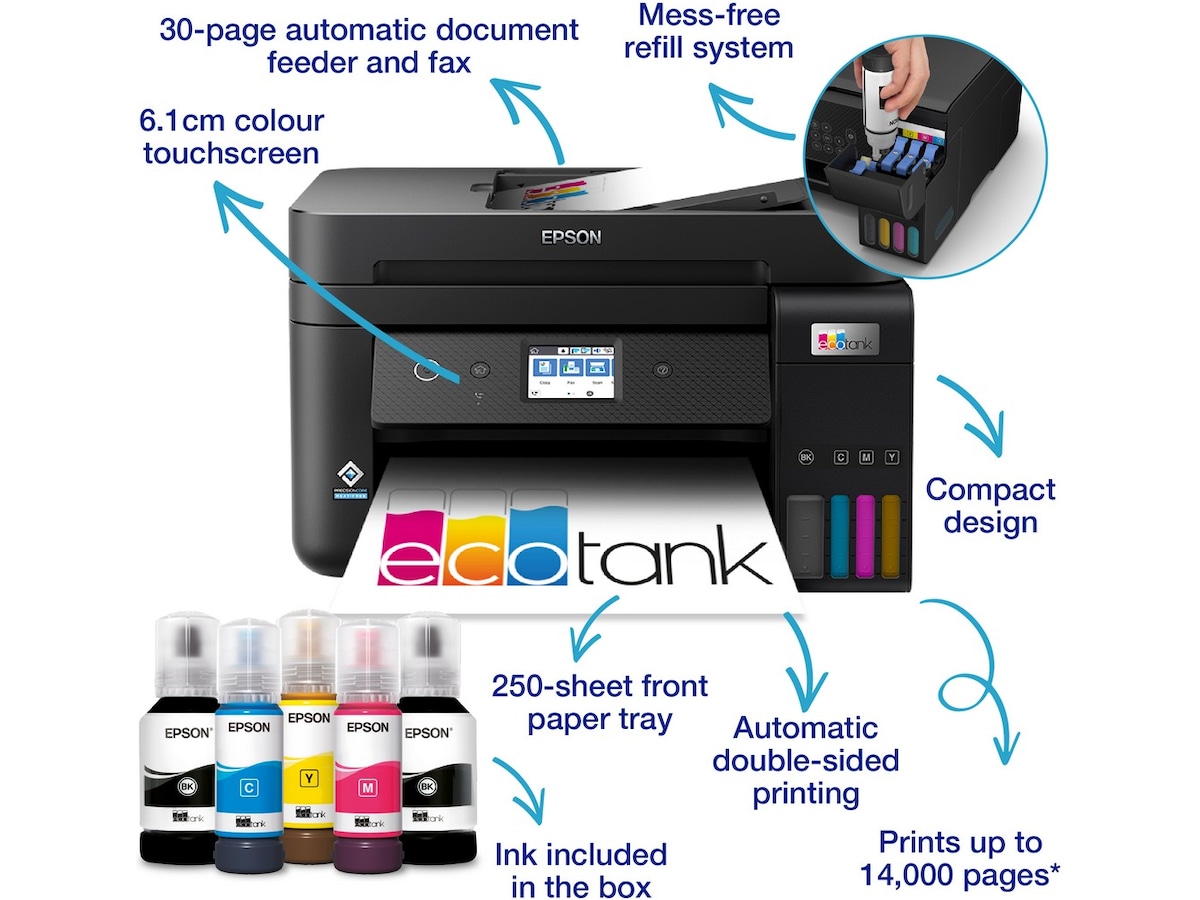 Epson Ecotank ET-4850 bläckstråleskrivare Skrivare