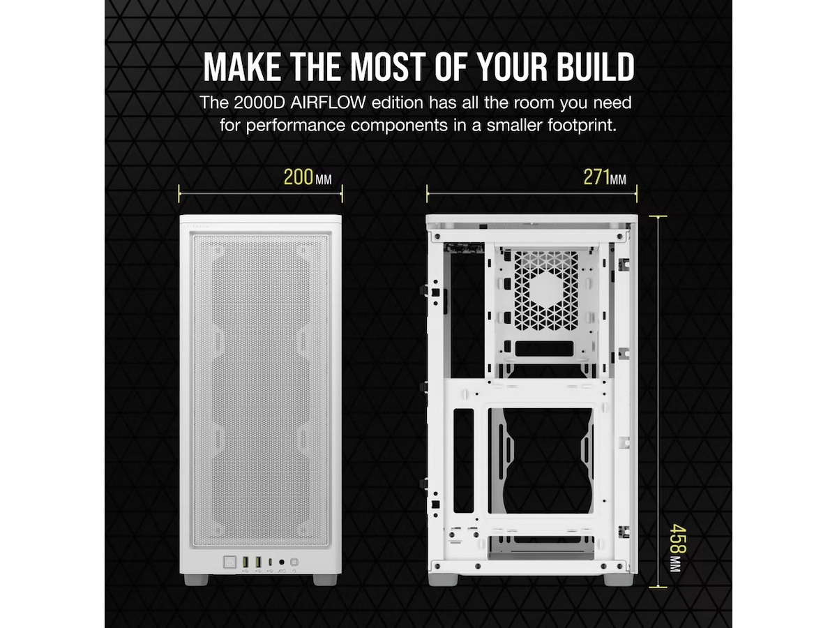 Corsair 2000D AIRFLOW Mini-ITX (vit) Mini/Micro/Nano tower