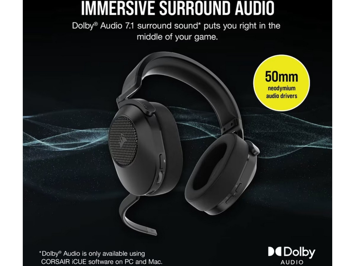 Corsair HS65 Trådlöst Headset (svart) Gamingheadset