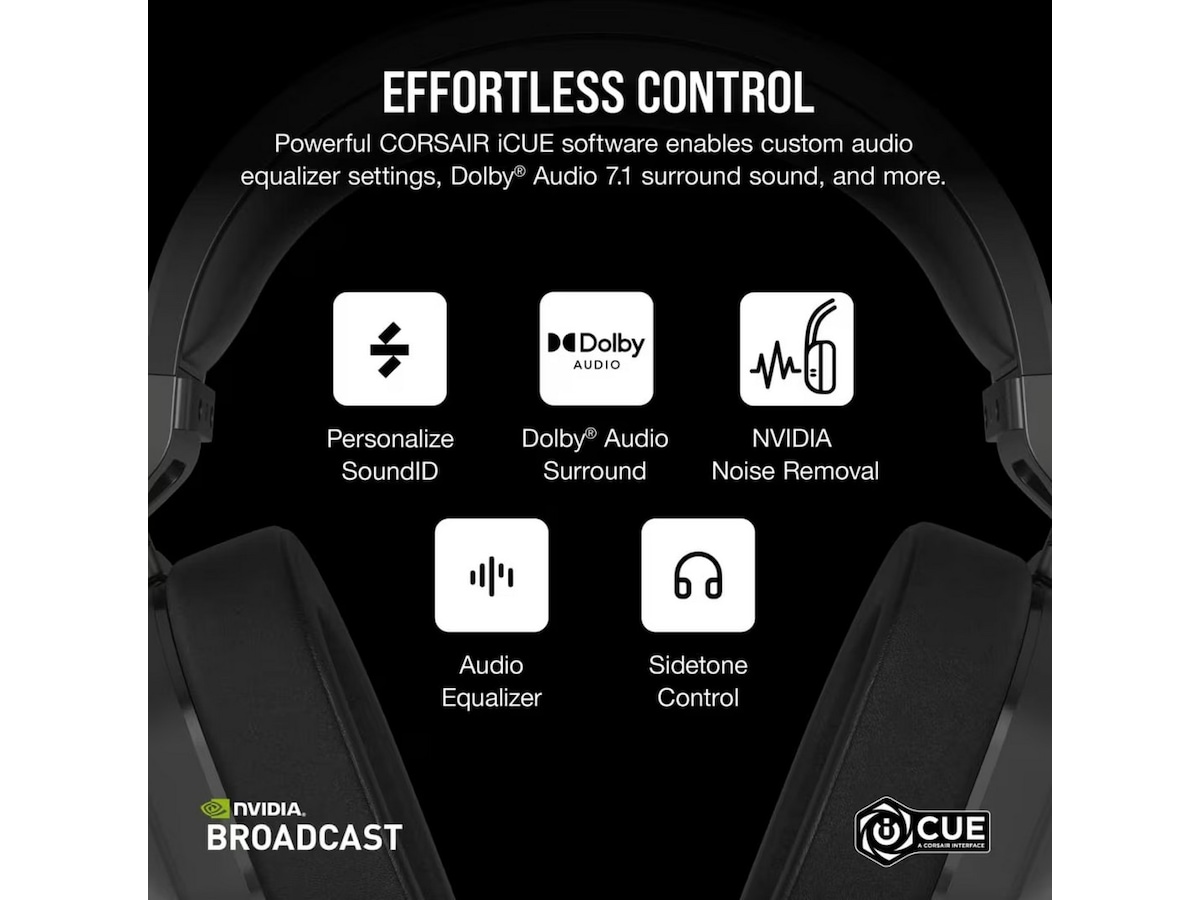 Corsair HS65 Trådlöst Headset (svart) Gamingheadset