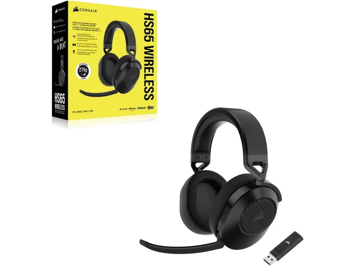 Corsair HS65 Trådlöst Headset (svart) Gamingheadset