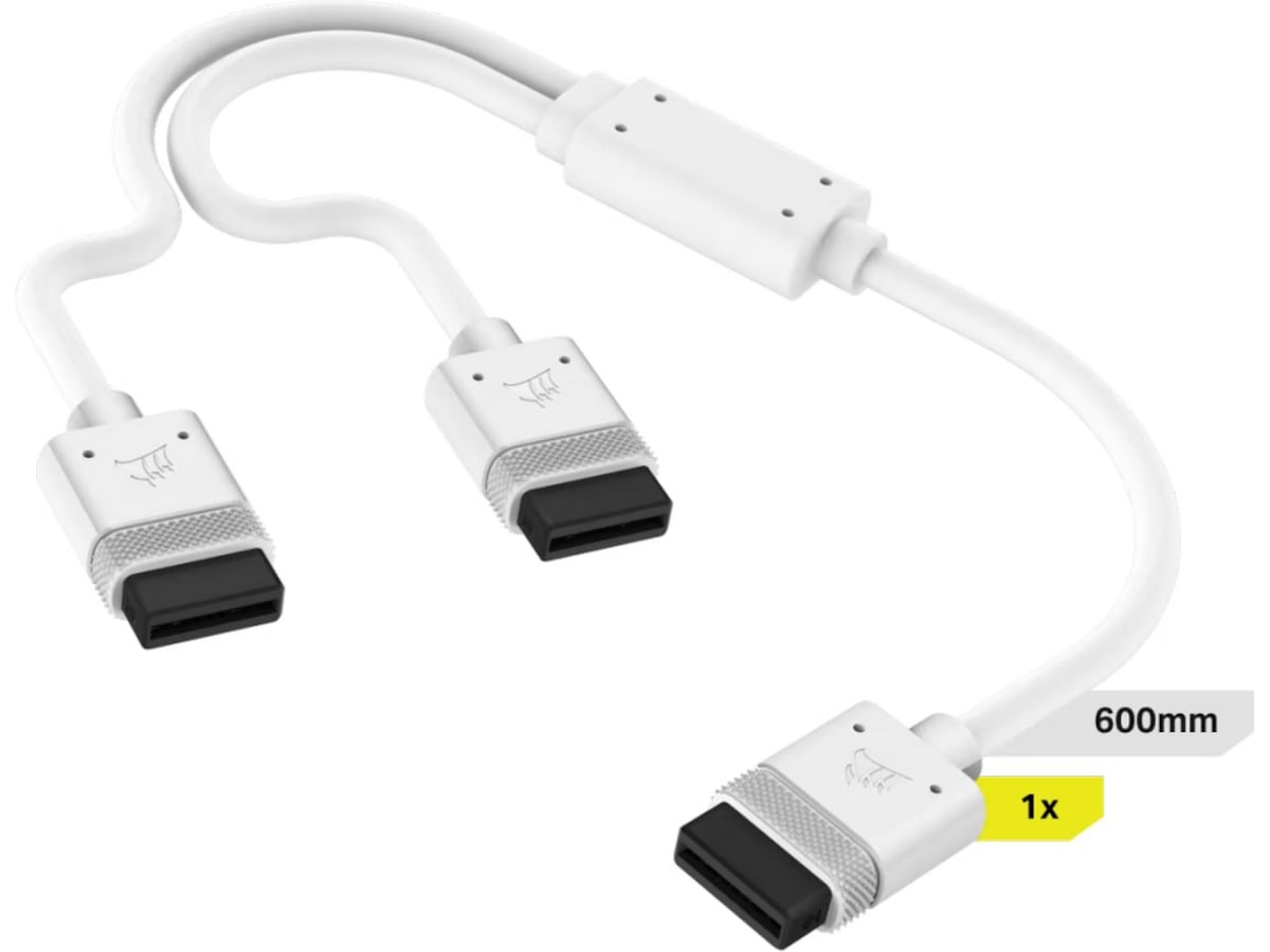 Corsair iCUE LINK Kable Y-Splitter 600mm (vit) Tillbehör