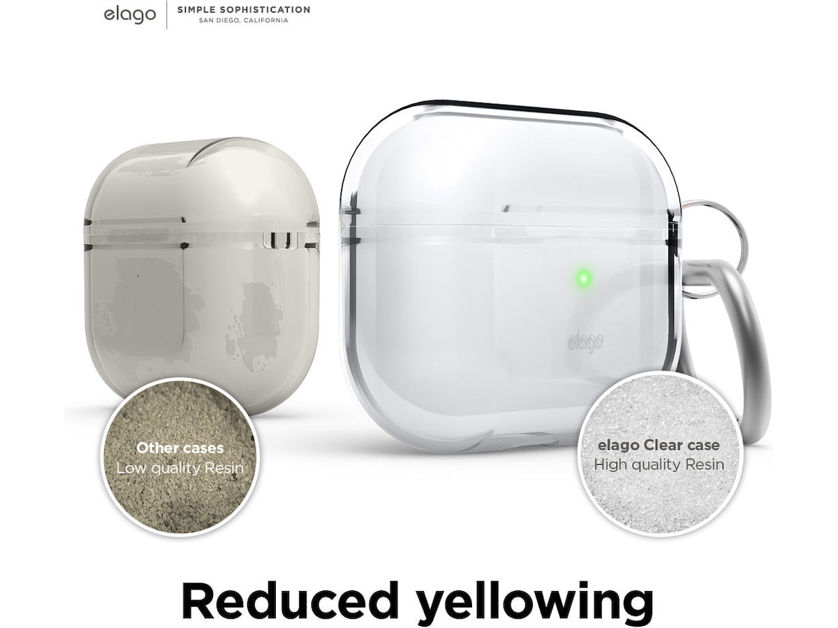 Elago Airpods 3 Clear fodral med karbinhake (transparent) Tillbehör till hörlurar