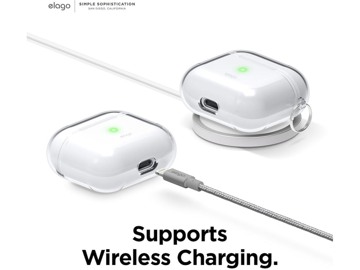 Elago Airpods 3 Clear fodral med karbinhake (transparent) Tillbehör till hörlurar