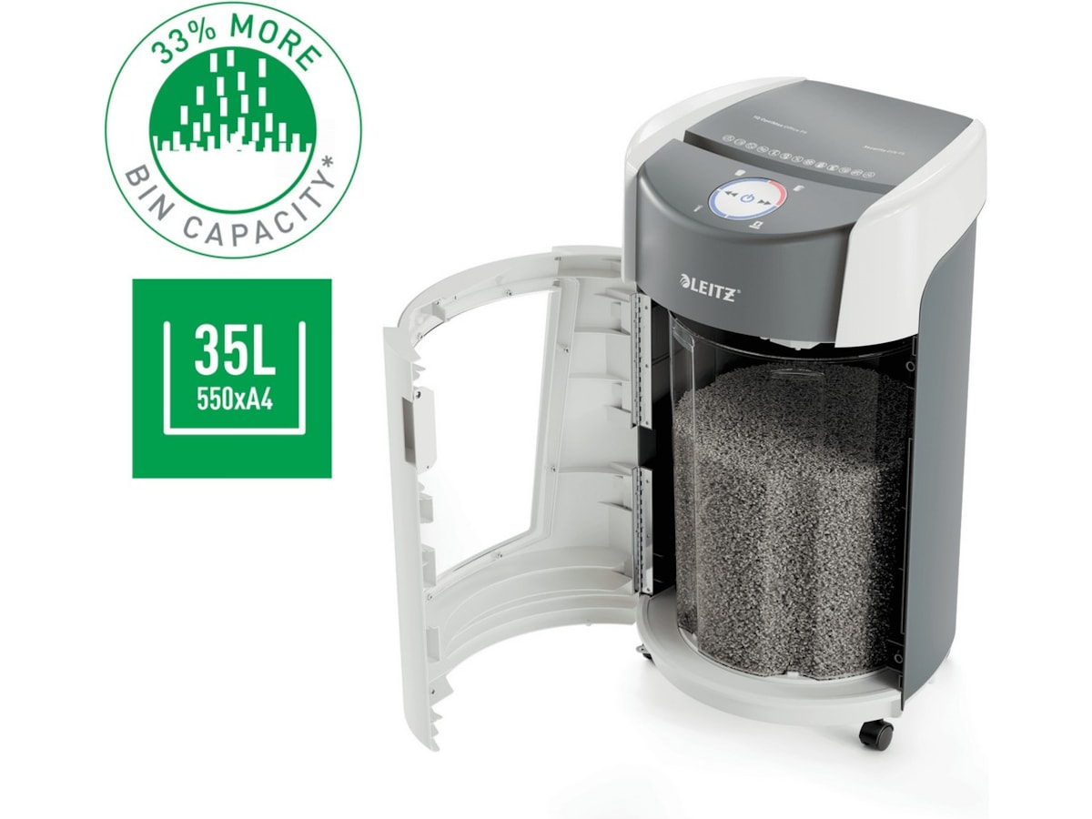 Leitz Dokumentförstörare IQ OptiMax Office Micro Cut Säkerhetsklass P5 Dokumentförstörare