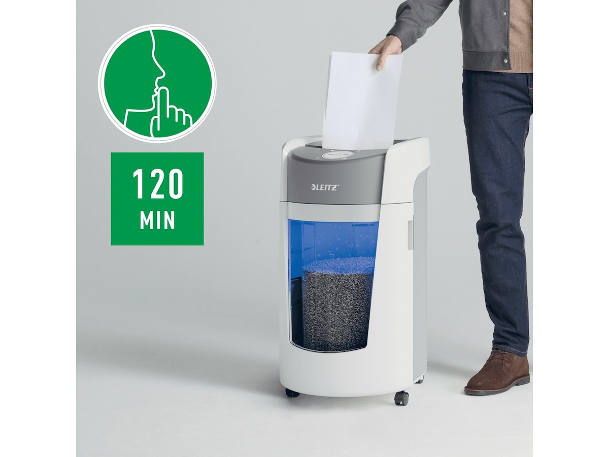 Leitz Dokumentförstörare IQ OptiMax Office Micro Cut Säkerhetsklass P5 Dokumentförstörare