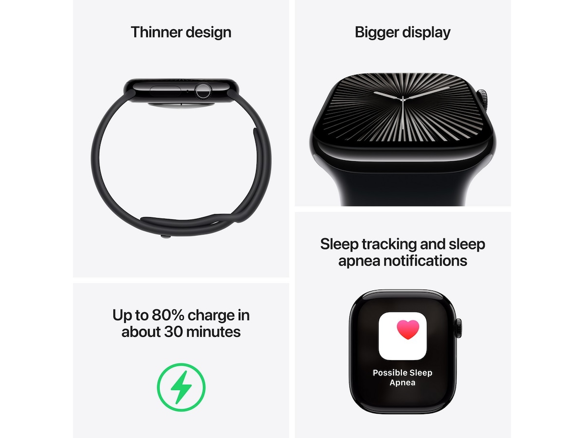 Apple Watch Series 10 GPS + LTE 42mm Titan (naturlig) Smartwatches