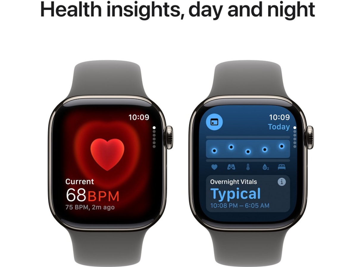 Apple Watch Series 10 GPS + LTE 42mm Titan (naturlig) Smartwatches